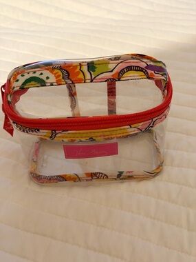 Vera Bradley small travel / make up clear tote